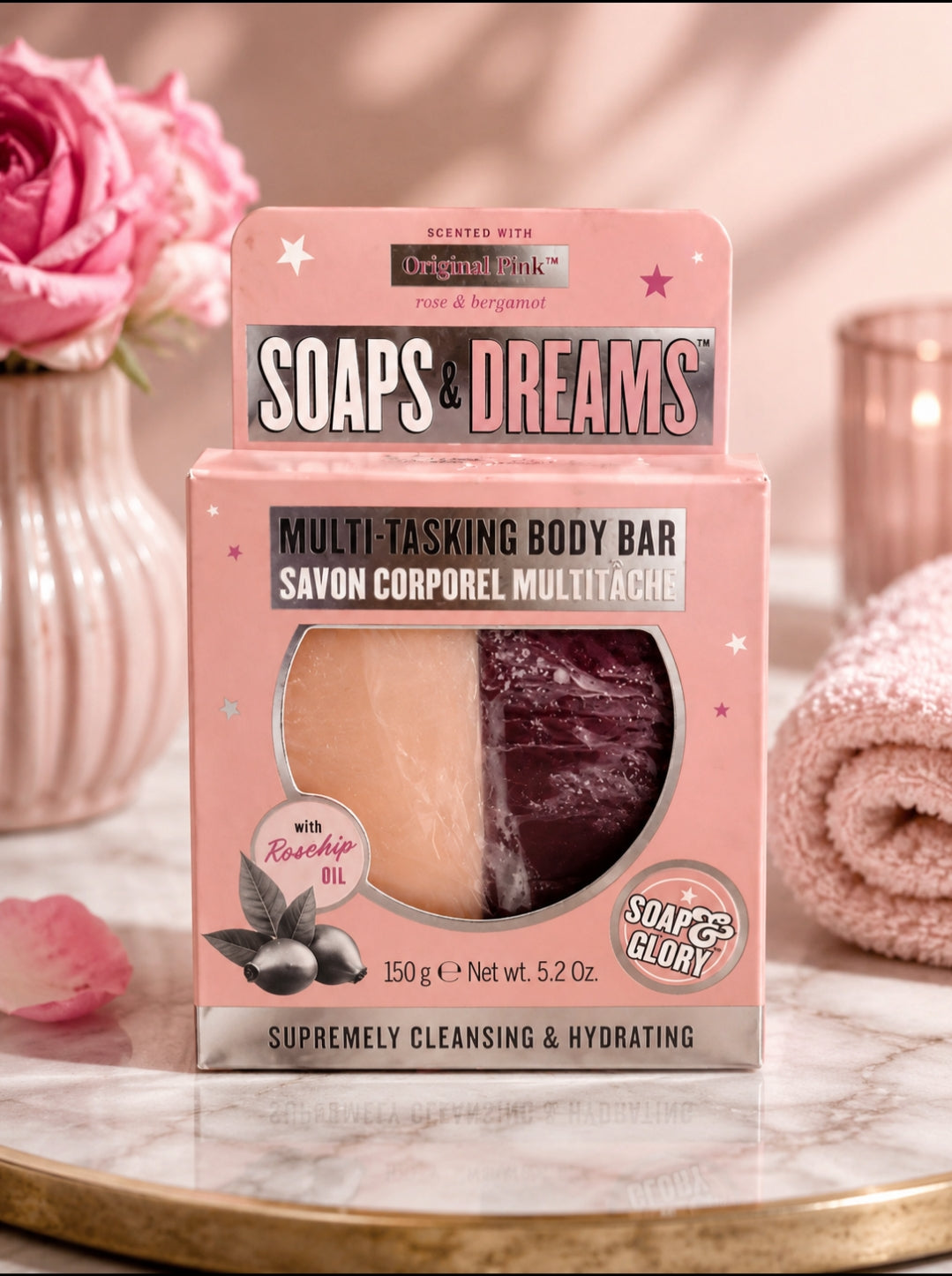 NEW Soap & Glory Original Pink Multi-Tasking Body Bar (150g)
