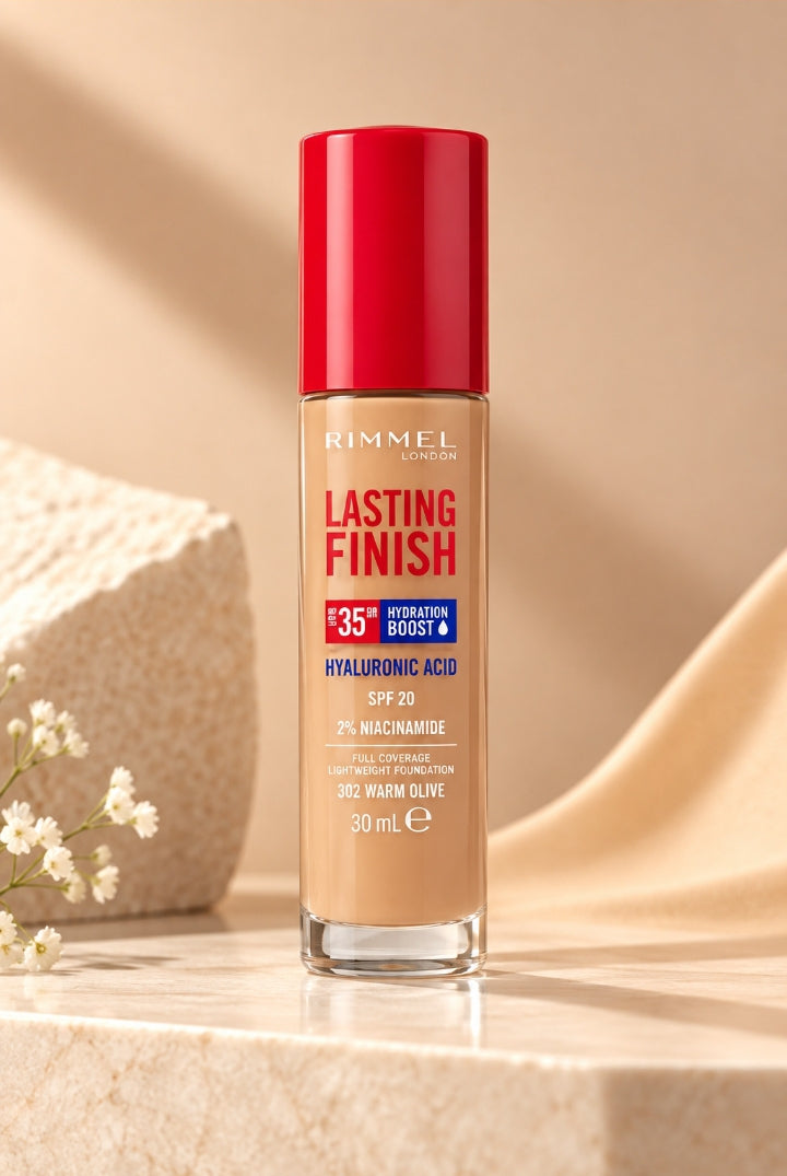 Rimmel London Lasting Finish 302 Warm Olive Foundation - 30 ml