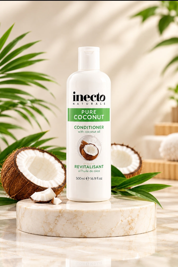 Inecto Pure Coconut Conditioner - Tropical Hydration & Shine (500ml)